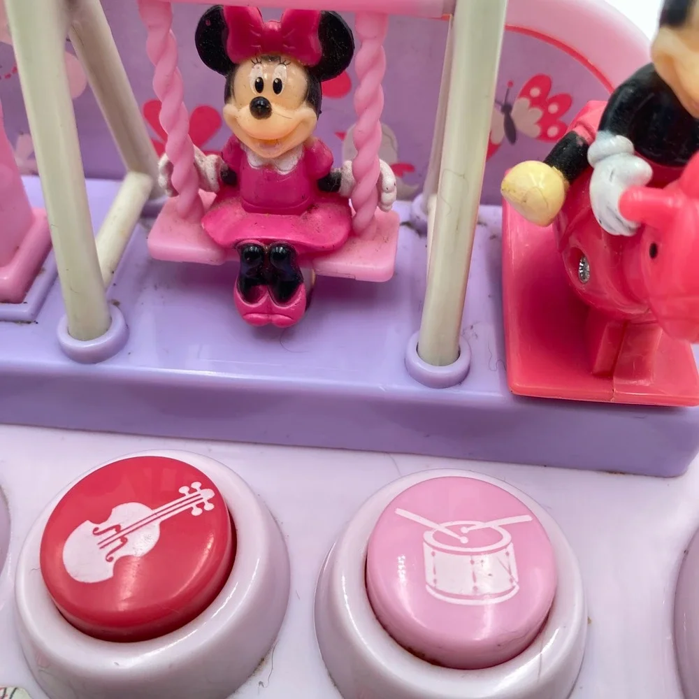 Disney Mickey Mouse and Friends Musical Piano Toy Pink Purple Playground Video